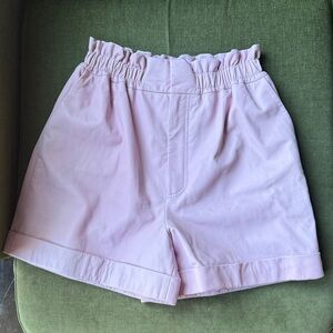 Joie Pink High Waist size small real leather Women Shorts